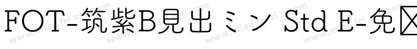 FOT-筑紫B見出ミン Std E字体转换